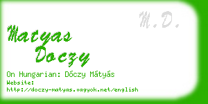 matyas doczy business card